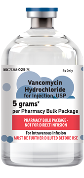 Vancomycin Hydrochloride for Injection, USP 5 g per PBP